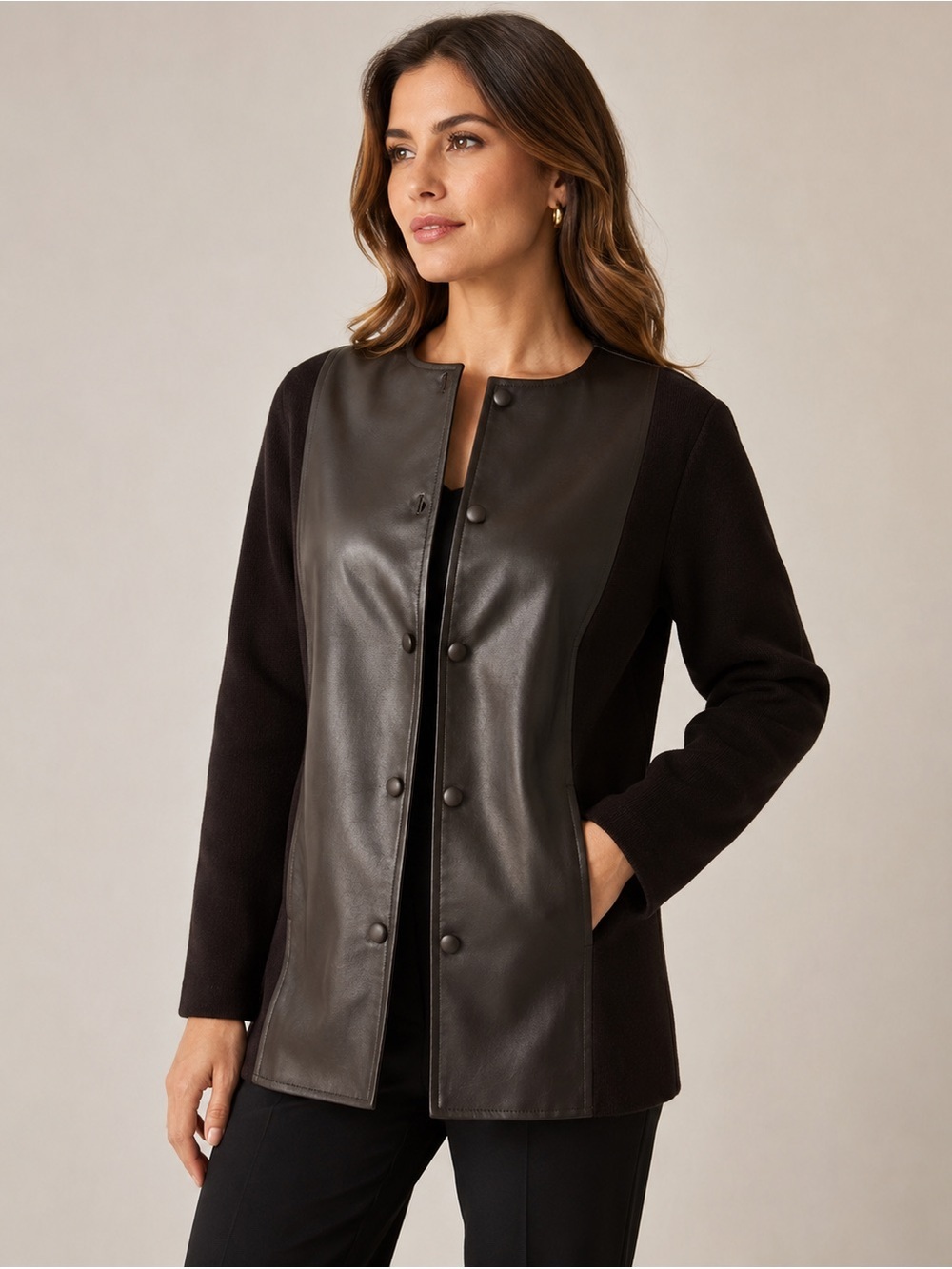 Dialogue women's mixed media
jacket/cardigan
Size Large